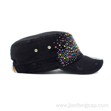 Women flat peaked military cap